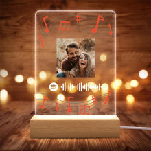 将图片加载到图库查看器,Spotify Code Color Light(木质底座)