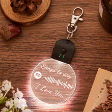 将图片加载到图库查看器,Personalized Spotify Code Keychain 7 Colors Light Up Keychain