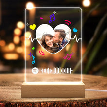 将图片加载到图库查看器,Spotify Code Color Light(木质底座)