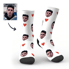 Load image into Gallery viewer, 功能迁移-定制头像袜子(爱心款式)-CWZ002-S