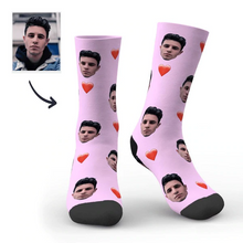 Load image into Gallery viewer, 功能迁移-定制头像袜子(爱心款式)-CWZ002-S