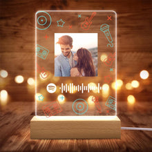 将图片加载到图库查看器,Spotify Code Color Light(木质底座)