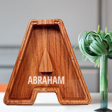 画像をギャラリービューアに読み込む, 刻字字母胡桃木存钱罐B2BCBS4497A-B2BCBS4497Z