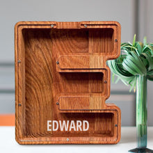 画像をギャラリービューアに読み込む, 刻字字母胡桃木存钱罐B2BCBS4497A-B2BCBS4497Z