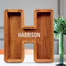 画像をギャラリービューアに読み込む, 刻字字母胡桃木存钱罐B2BCBS4497A-B2BCBS4497Z