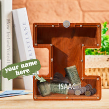 画像をギャラリービューアに読み込む, 刻字字母胡桃木存钱罐B2BCBS4497A-B2BCBS4497Z