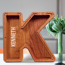 画像をギャラリービューアに読み込む, 刻字字母胡桃木存钱罐B2BCBS4497A-B2BCBS4497Z