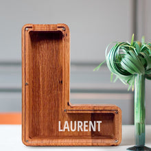 画像をギャラリービューアに読み込む, 刻字字母胡桃木存钱罐B2BCBS4497A-B2BCBS4497Z