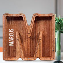 画像をギャラリービューアに読み込む, 刻字字母胡桃木存钱罐B2BCBS4497A-B2BCBS4497Z