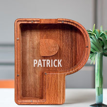 画像をギャラリービューアに読み込む, 刻字字母胡桃木存钱罐B2BCBS4497A-B2BCBS4497Z