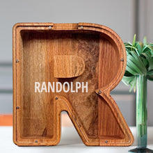 画像をギャラリービューアに読み込む, 刻字字母胡桃木存钱罐B2BCBS4497A-B2BCBS4497Z