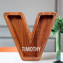 画像をギャラリービューアに読み込む, 刻字字母胡桃木存钱罐B2BCBS4497A-B2BCBS4497Z