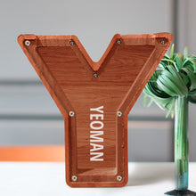 画像をギャラリービューアに読み込む, 刻字字母胡桃木存钱罐B2BCBS4497A-B2BCBS4497Z