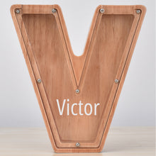 画像をギャラリービューアに読み込む, MM-刻字字母橡木存钱罐B2BCBS4714A-B2BCBS4714Z