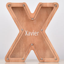 画像をギャラリービューアに読み込む, MM-刻字字母橡木存钱罐B2BCBS4714A-B2BCBS4714Z