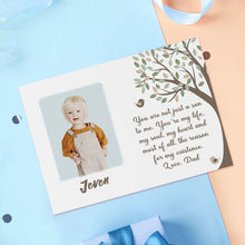 Load image into Gallery viewer, To My Son Custom Crochet Doll from Photo Handmade Look alike Dolls with Personalized Name Card