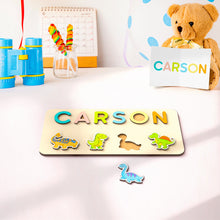 Load image into Gallery viewer, 动物版名字拼图积木追销带钉