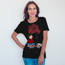 画像をギャラリービューアに読み込む, Personalized T-Shirt Dog Mom Red Pattern Chibi Girl Mother's Day Gift