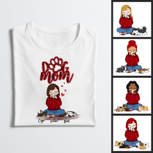 画像をギャラリービューアに読み込む, Personalized T-Shirt Dog Mom Red Pattern Chibi Girl Mother's Day Gift