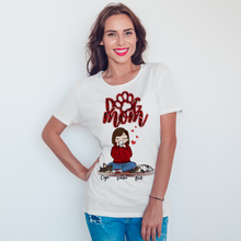 画像をギャラリービューアに読み込む, Personalized T-Shirt Dog Mom Red Pattern Chibi Girl Mother's Day Gift