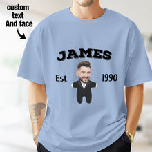 Load image into Gallery viewer, 2DminimeT恤功能开发-Custom Face Minime T-shirt Personalized Name and Year