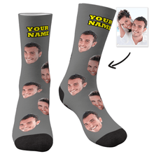 Load image into Gallery viewer, Custom Face Socks With Your Text - MyFaceSocks