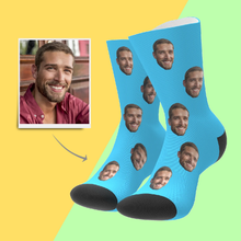 Load image into Gallery viewer, Custom Face Socks 3D Preview Add Pictures And Name Colorful