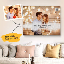 将图片加载到图库查看器,Custom Sound Gifts - Personalised Soundwave Art Print With Text - Upload Your Own Photo