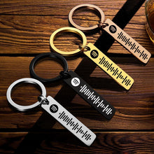 Load image into Gallery viewer, Scannable Spotify Code Keychain, Custom Music Song Keychains Black - soufeelus