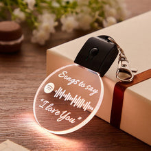 将图片加载到图库查看器,Personalized Spotify Code Keychain 7 Colors Light Up Keychain