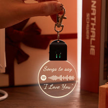 将图片加载到图库查看器,Personalized Spotify Code Keychain 7 Colors Light Up Keychain