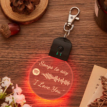 将图片加载到图库查看器,Personalized Spotify Code Keychain 7 Colors Light Up Keychain