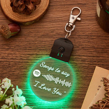 将图片加载到图库查看器,Personalized Spotify Code Keychain 7 Colors Light Up Keychain