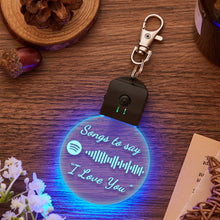 将图片加载到图库查看器,Personalized Spotify Code Keychain 7 Colors Light Up Keychain