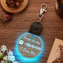将图片加载到图库查看器,Personalized Spotify Code Keychain 7 Colors Light Up Keychain