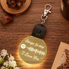 将图片加载到图库查看器,Personalized Spotify Code Keychain 7 Colors Light Up Keychain