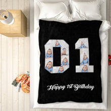 画像をギャラリービューアに読み込む, 1st birthday gift ideas- Custom Photo Blanket, 1st birthday blanket - soufeelus