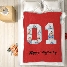 画像をギャラリービューアに読み込む, 1st birthday gift ideas- Custom Photo Blanket, 1st birthday blanket - soufeelus