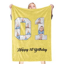 画像をギャラリービューアに読み込む, 1st birthday gift ideas- Custom Photo Blanket, 1st birthday blanket - soufeelus