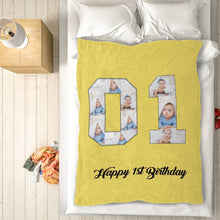 画像をギャラリービューアに読み込む, 1st birthday gift ideas- Custom Photo Blanket, 1st birthday blanket - soufeelus