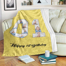 画像をギャラリービューアに読み込む, 1st birthday gift ideas- Custom Photo Blanket, 1st birthday blanket - soufeelus
