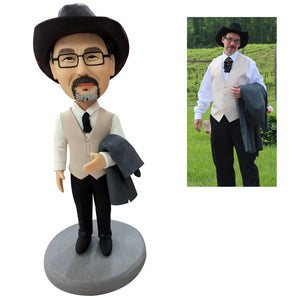 Custom Bobbleheads Fully Body Customizable 1 Person  With Engraved Text