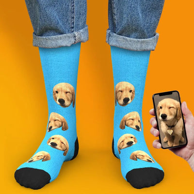 Custom Socks Face Socks Photo Socks with Your Text 3D Preview Colorful Socks for Pet