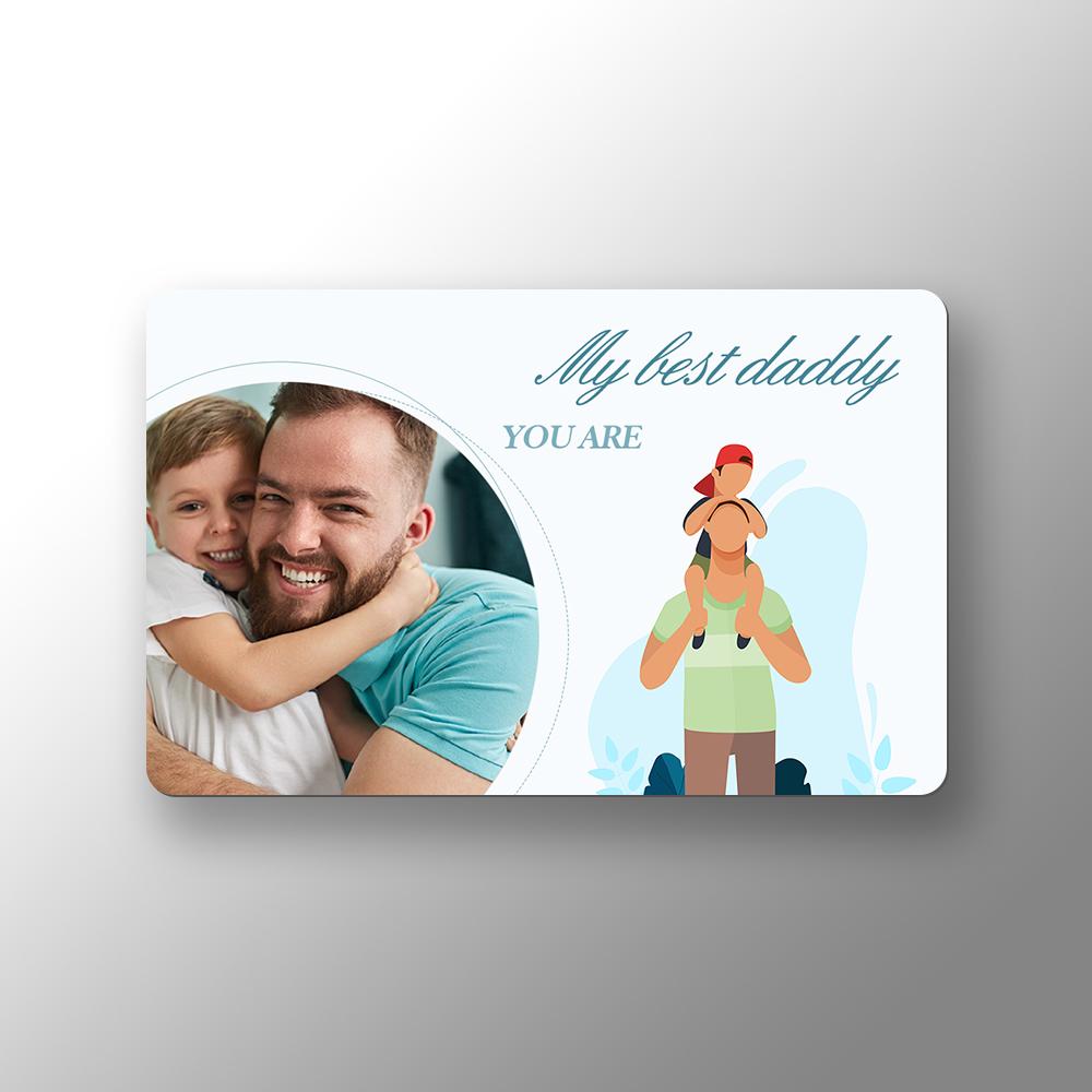 Custom Photo Wallet Insert Card Best Dad Card