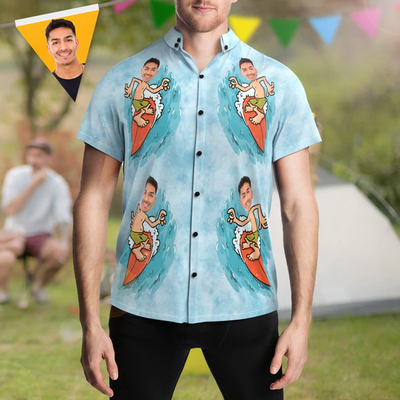 定制设计器-抠头预览夏威夷衫-CHS300