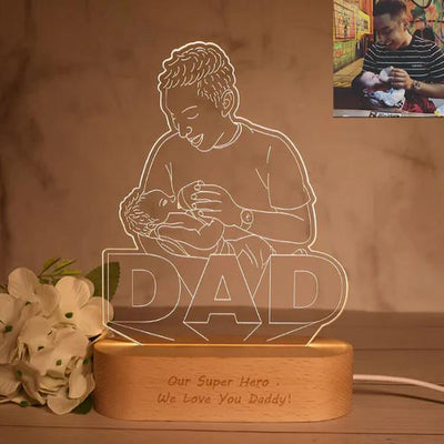 定制设计器-父亲主题描边灯-XHD3399