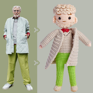 text Custom Crochet Doll Personalized Gifts Handwoven Mini Look alike Dolls