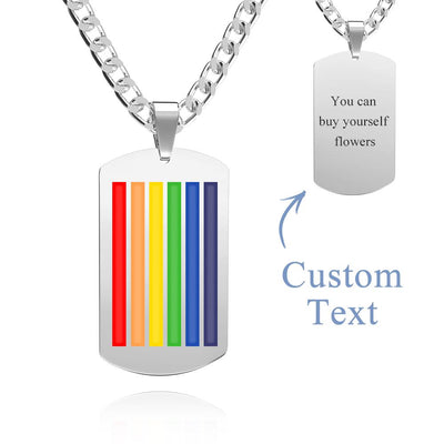 正面固定背面传图军牌项链GYKNL1518