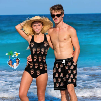 定制-抠头情侣泳衣组合套装-KIT-17483