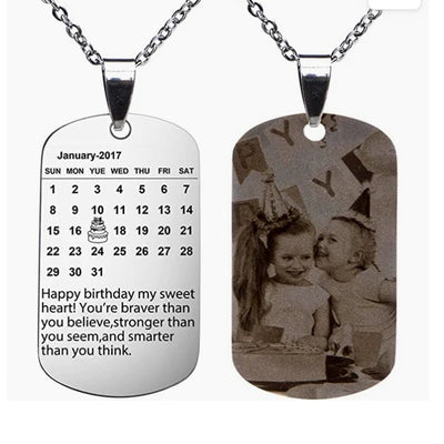 传图刻字日历45/60cm项链-GYKNL1202X01/GYKNL1202X02